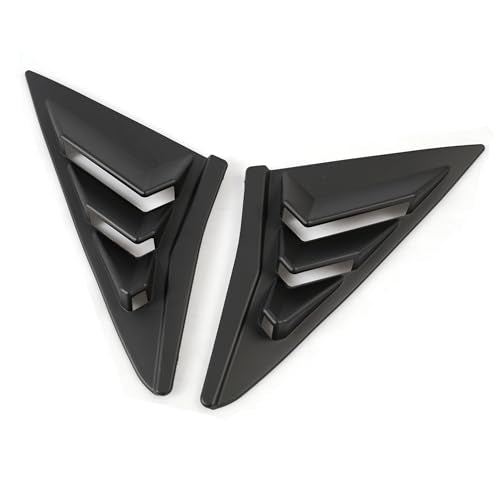YINGTUU for Honda Civic Accessories 10th Gen 2016-2021 Window Louvers Racing Style Triangular Window Glass Blinds Hatchback Dumb Black - color: Rear Side Window for Hatchback-dumb Black