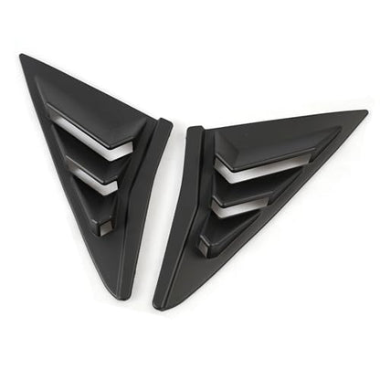 YINGTUU for Honda Civic Accessories 10th Gen 2016-2021 Window Louvers Racing Style Triangular Window Glass Blinds Hatchback Dumb Black - color: Rear Side Window for Hatchback-dumb Black