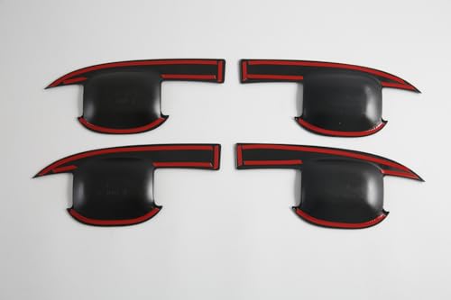 4Pcs Door Bowl Front Rear Driver & Passenger Side Compatible with 2019-2025 Chevy Silverado GMC Sierra 1500 20-25 2500 3500 (Bright Black Door Bowl) - color: Bright Black Door Bowl