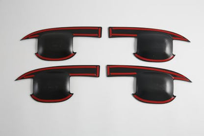 4Pcs Door Bowl Front Rear Driver & Passenger Side Compatible with 2019-2025 Chevy Silverado GMC Sierra 1500 20-25 2500 3500 (Bright Black Door Bowl) - color: Bright Black Door Bowl