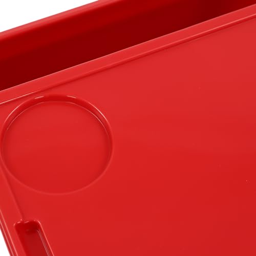 6 Pack Kids Lap Desk with Storage Slots, Stackable Portable Kids Lap Tray, 19.69" L X 9.84" W X 7.1" H Plastic Table Kids Activity Tray for Writing Eating Drawing Reading (Red, Blue, Yellow) - color: Red+blue+yellow