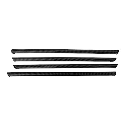 x xotic tech 4pcs Car Interior Door Molding Strip Trim Cover Compatible with BMW 3 Series F30 F31 2012 2013 2014 2015 2016 2017 2018 (Carbon Fiber Pattern) - color: Carbon Fiber Black