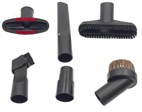 TITISKIN 32mm (1-1/4 inch) &35mm (1-3/8 inch) Vacuum Attachments-Vacuum Cleaner Accessories Brush Kit Fits Vacuum Cleaner (6pcs)