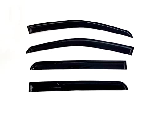 4Pcs Window Visors Vent Deflectors for Nissan Titan Crew Cab 2017-2023 Rain Guards Shade - size: Titan Crew Cab 2017-2023