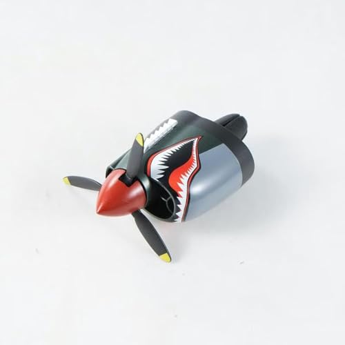 P-40 Warhawk Car Air Freshener, Vent Clip With Spinning Propeller, Car Accessories for Men to Enjoy your Drive Pleasure, Shark Nose Style Freshener Clip for Most Air Vents (Shark Mouth) - color: Shark Mouth