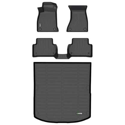 HAFIDI® Floor Mats & Cargo Liner Set Fit for Audi A4 17-25 (Sedan Not for Allroad & Quattro) All Weather TPE Anti-Slip Car Full Set Floor Liners Custom Accessories - Black - style: 36) For Audi A4 17-25 Floor Mats