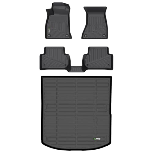 HAFIDI® Floor Mats & Cargo Liner Set Fit for Audi A4 17-25 (Sedan Not for Allroad & Quattro) All Weather TPE Anti-Slip Car Full Set Floor Liners Custom Accessories - Black - style: 36) For Audi A4 17-25 Floor Mats