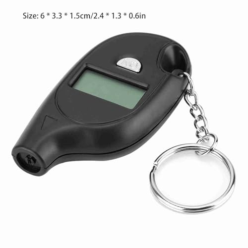 Acouto Digital Tire Pressure Gauge 5-150PSI, Mini Digital LCD Tire Gauge for Tire Pressure, Tyre Air Pressure Gauge Tester with Keychain, PSI, Kpa, Bar, Kg/cm²