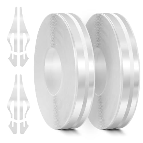 2 Rolls 32Ft Car Pinstripe Tape, Automotive Pinstriping Tape Stickers Vinyl DIY Stripes Pinstripe Emblems Trim Decals for Car, SUVs, Pickups, Motorcycle and Boat, Racing Stripes (Silver) - color: Silver-2