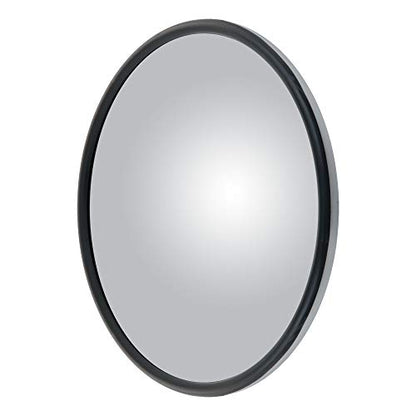RETRAC 610583 8-Inch Stainless Steel Offset-Mount Convex Mirror Head with Plastic Ball Stud, J-Bracket, Universal Driver or Passenger Side