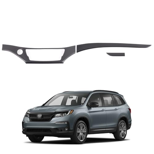 Dashboard Panel Cover for Honda Pilot 2016-2022/ Ridgeline 2016-2020/ Passport 2019-2025 Accessories, Center Console Instrument Panel Trim Strip, Dash Upper Center Panel Trim Bezel, ABS (Matt Black) - color: Matt Black