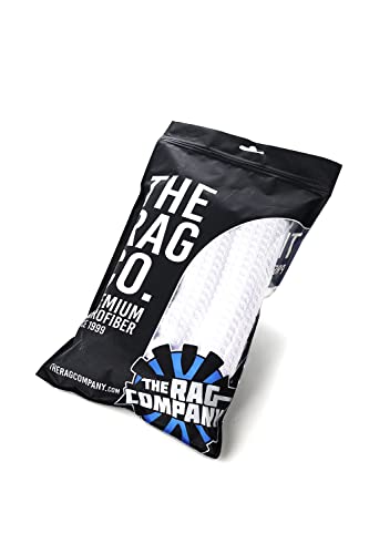 The Rag Company Dry Me A River, Professional Korean 70/30 Blend Microfiber Waffle-Weave Drying & Detailing Towels, Soft Suede Edges, 390 GSM, 20x40 Inches, White, 2-Pack - color: White, size: 20in x 40in