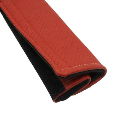 Set of Soft Auto Seat Belt Cover Seatbelt Shoulder Pad 2 PCS for a More Comfortable Driving Compatible with All Cars Red - color: Red