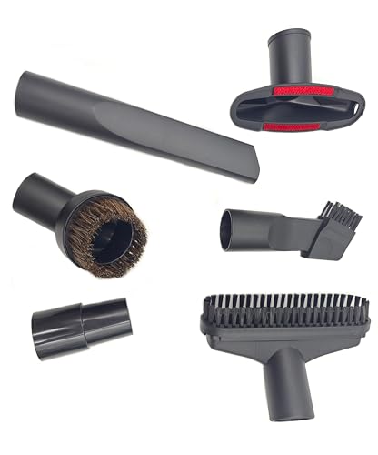 TITISKIN 32mm (1-1/4 inch) &35mm (1-3/8 inch) Vacuum Attachments-Vacuum Cleaner Accessories Brush Kit Fits Vacuum Cleaner (6pcs)