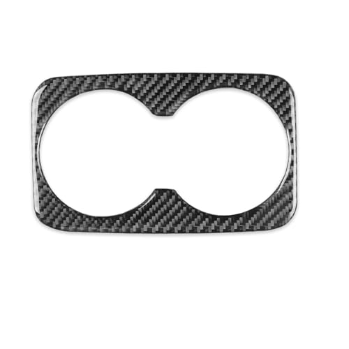 NVCNX Real Premium Carbon Fiber Accessories for Dodge Durango 2011-2020 2012 2013 2014 2015 2016 2017 2018 2019 Car Rear Cup Holder Cover Interior Trim Sticker Decal 1PC - color: 2011-2020 Rear Cup Holder Trim