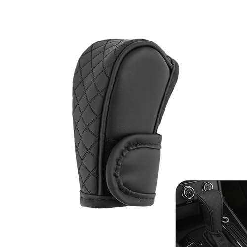Car Gear Shift Cover, Leather Shifter Cover, Gear Shift Knob Cover for Shift Lever Protection, Universal Car Gear Shift Cover, Car Decoration Accessories (Black) - color: Black