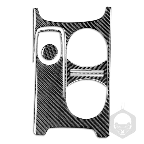 Real Carbon Fiber Center Control Armrests Multimedia Knob Cap Water Cup Holder Panel Sticker Accessories Compatible with Benz CLA C117 2014-2018 GLA X156 2015-2019 Black - B- Kit - color: Center Armrests Water Cup Holder Panel - B - Kit