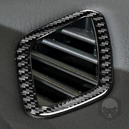 Generic Auto Dashboard Both Sides Air Vent Wind Outlet Defogger Frame Sticker Real Carbon Fiber Interior Trim Accessories Compatible with Benz CLA C117 2014-2018 GLA X156 2015-2019 Black, BM8112 - color: Dashboard Both Sides Air Vent Wind Outlet Defogger