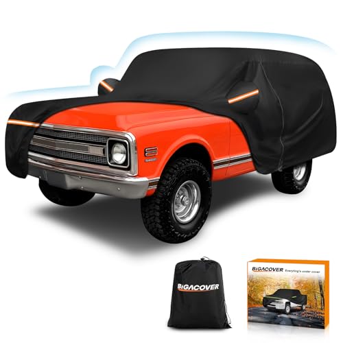 Car Cover for Chverolet K5 Blazer/GMC Jimmy 1969-1991 420D Oxford Cloth and Cotton Car Cover Waterproof All Weather with Zipper Windproof Heavy Duty All Weather with Wind, Sun, UV and Dust Protection - size: for Chverolet K5 1969-1991