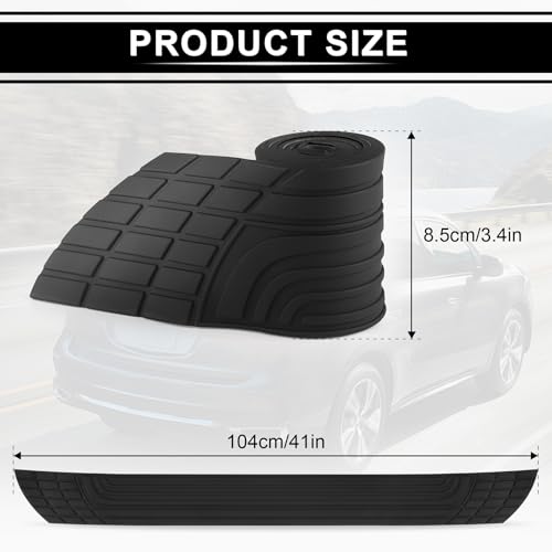 SINGARO Car Rear Bumper Protector, 42inch x3.4inch Car/SUV Universal Rubber Anti-Scratch Trunk Exterior Accessories - size: 42"x3.4"