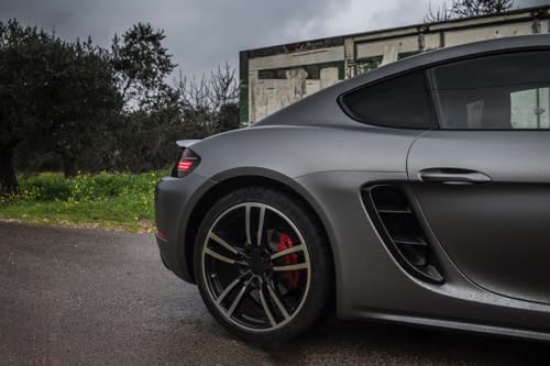 Car Wrap for Body Protection Scratch Resistance Air Release Technology 15 X 5FT Charcoal Grey Vinyl Wrap - color: Charcoal Grey, size: 15*5FT
