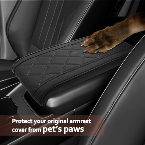 SKTU 2024 2025 2026 Santa Fe Accessories Center Console Cover Compatible with 2024 2025 2026 Hyundai Santa Fe Armrest Cover Hyundai Santa Fe 2024 2025 2026 Accessories Center Console Cushion (Black) - color: 2024+ Santa Fe Black