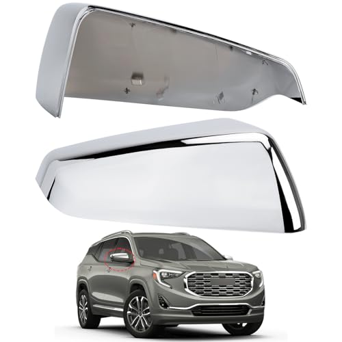 Passenger Side Mirror Cover Replacement for Chevrolet Equinox 2018 2019 2020 2021 2022 2023, for GMC Terrain 2018-2023 - Right Side Mirror Covers, Rear View Mirrors Cap Accessories Chrome - color: Chrome, size: Passenger Side (Right)
