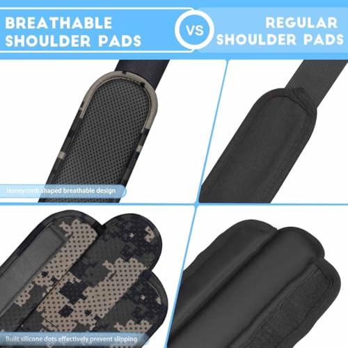 ZINZ 2-Pack Universal Shoulder Pad with Ultra Thick Cushion for Bag Luggage Bag Crossbody, Plus Long & Anti-Slip & Breathable,Camouflage Gray - color: Camouflage Gray