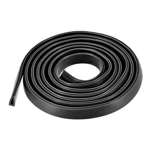 uxcell Silicone Black U Channel Edge Protector Sheet, 1M/3.28Ft Length, Fits 0.5-2.5mm Edge, Weatherproof, Sound Insulation, Window & Door Application - size: 1000mmx4mmx7mm
