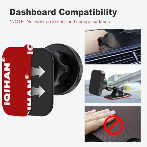 Adhesive Sticky Pads Replacement Mounting Tape, 8pcs Double-Sided Sticky Pads for Dashboard Magnetic Car Phone Holder Mount, Heavy Duty Sticker Adhesive Pads for Car Dash Magnet Phone Mount Base