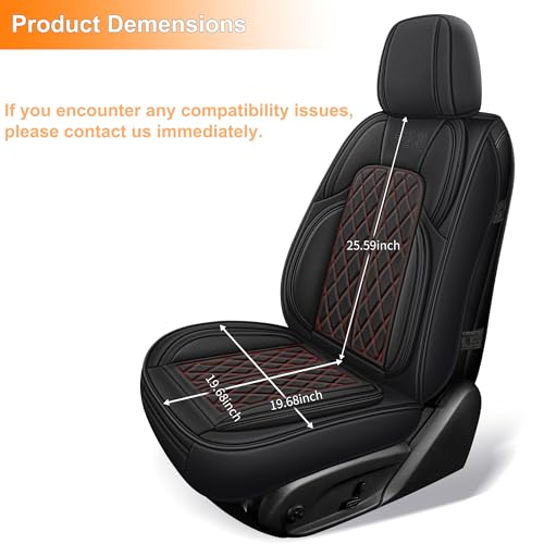 Automotive Seat Covers Universal Fit for Cars, SUV, Sedans, Anti-Slip Breathable (Black Redline, Front Seat) - color: Black Redline, size: Front Seat