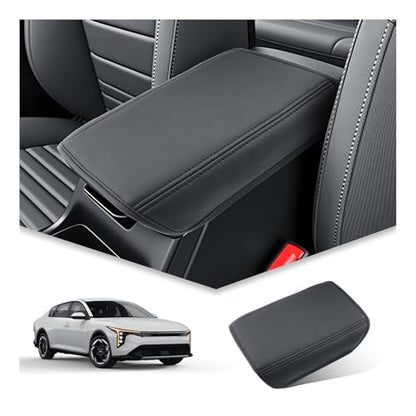 BIBIBO for 2025 2026 Kia K4 Center Console Cover 2025-2026 Kia K4/2026 Kia K4 Hatchback Arm Rest Cover 2025 Kia K4 Accessories 2025 K4 Hatchback Armrest Pad - color: Black-for 2025+Kia K4 (Thin)