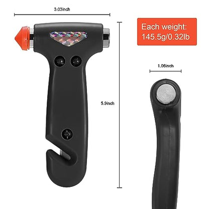 THINKWORK Car Safety Hammer, 3-in-1 Emergency Escape Tool with One Second Window Breaker and Seat Belt Cutter, Safety Emergency Car Escape Tool for Car, Office, Home, Black - color: Black
