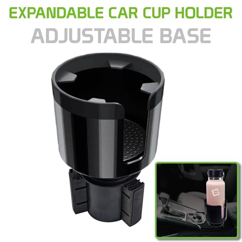 Expandable Car Cup Holder with Adjustable Base for Large Bottles, Compatible for Hydro Flasks 32/40 Ounce
