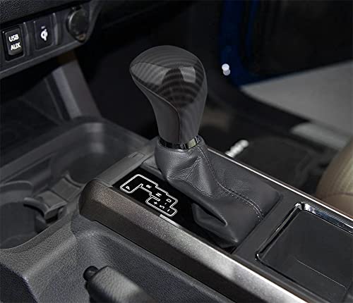 Sport Style Carbon Fiber Print Auto Gear Shift Knob Cover Trim for Toyota Highlander 2014-2019/ Tacoma 2016-2022 Accessories - color: D