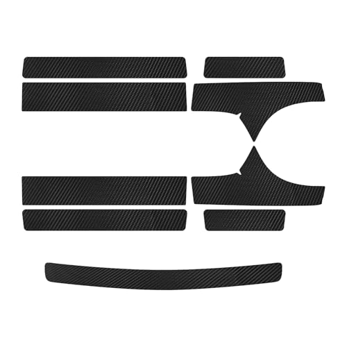 Bilisin 9PCS Car Door Sill Protector Compatible with Honda Civic 8th Gen 2006-2011,Carbon Fiber Leather Auto Trunk Door Sill Entry Guard Scratch Protector Accessories - color: Civic 8th Gen 2006-2011