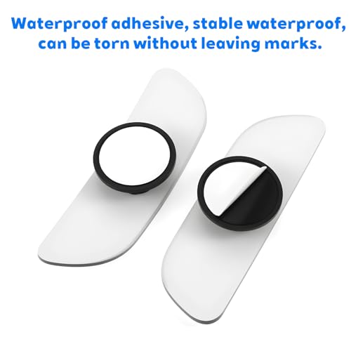2 Pack Rectangle Blind Spot Mirror Glass Frameless Convex Wide Angle Rearview Blindspot Car Mirror Adjustable Car Auxiliary Mirrors For Universal Cars Truck Glass, Silver, 1.14×38.43inches