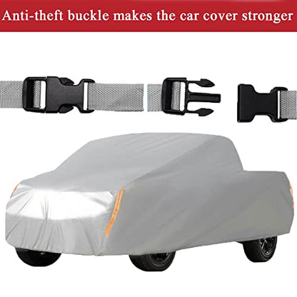 Full Coverage Car Cover All Weather Outdoor & Indoor Silver Pickup Truck Universal up to 260 L x 80 W x 65 H - size: 260 L x 80 W x 65 H