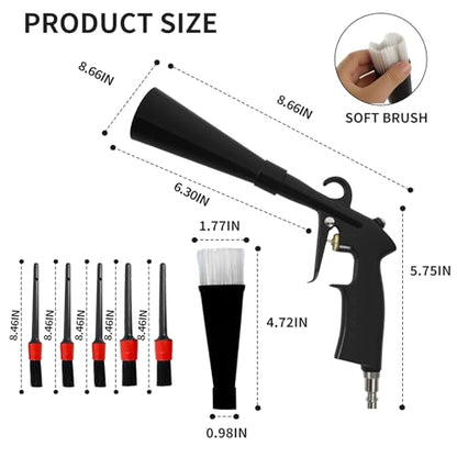 Car Cleaning Gun Detailing Interior Dryer Air Blow Gun|Car Detailing Kit Interior Cleaner|High Pressure Blower Gun|Car Cleaning Kit for Swiftly Removing Dirt an Dust with Air Flow - size: Size1