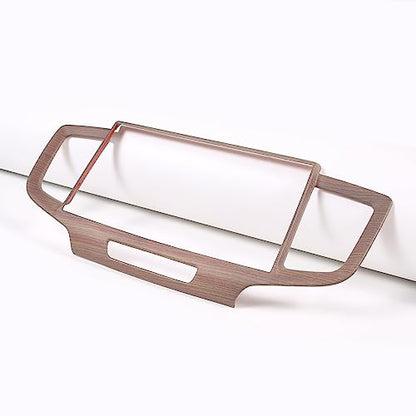 Dashboard Navigation Panel Frame for Honda Pilot 2019-2022/ Ridgeline 2021-2023/ Passport 2019-2023, ABS Material Center Console GPS Screen Panel Frame Trim Accessories (Pear Wood Grain) - color: Pear Wood Grain
