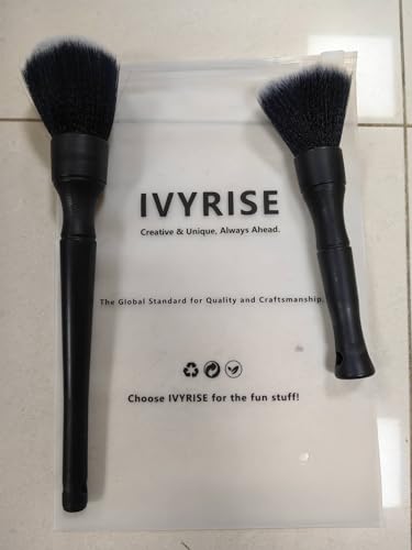 Ultra-Soft Detailing Brush Set, Comfortable Grip and Scratch-Free Cleaning for Exterior, Interior Panels, Emblems, Badges, Gauge Cluster, Infotainment Screen
