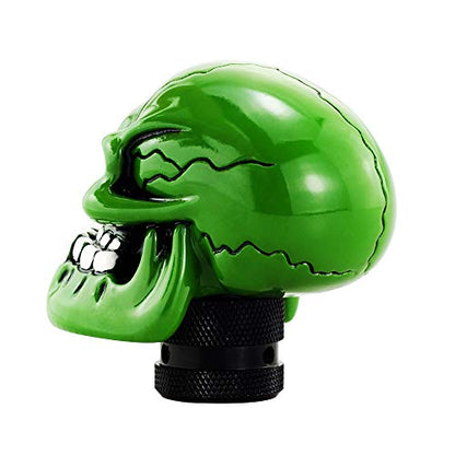 Green Skull Manual Automatic Gear Shift Knobs - color: Green