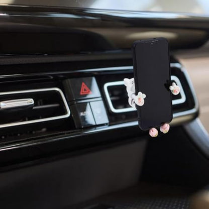 Car Cellphone Holder Cute Zodiac Rabbit Car Phone Holder Adorable Car Phone Holders Cute Phone Holders for Your Cars Phones Mount with Sturdy Air Vent Clip for All Smartphones - style: Zodiac Rabbit
