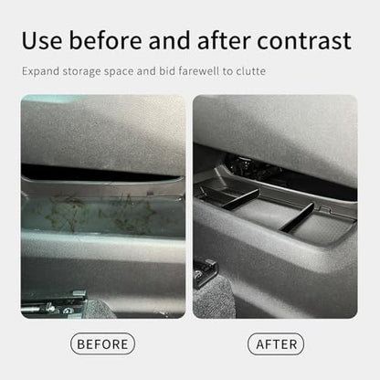 SMABEE Lower Center Console Organizer Tray for Chevrolet Chevy Equinox 2025 2026 Accessories Under Center Console Organizer Insert TPE Interior Black (Not Fit Equinox EV) - size: Lower Center Console Organizer Tray
