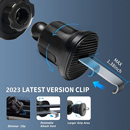 Socket Phone Mount for Car 360 Rotation Vent Phone Mount Holder Car Grips Dashboard Stand for Socket Users Fit for iPhone Samsung Universal(Vent + Flat) - style: Vent + Flat
