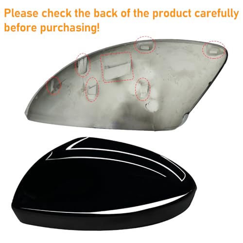 Moonlinks Compatible with Nissan Sentra 2020 2021 2022 2023 2024 Side Mirror Cover Replacement, Glossy Black Left Driver Side Clip-on Mirror Cap for Sentra S/SR/SV/Sense/Advance/Exclusive - color: Left Black