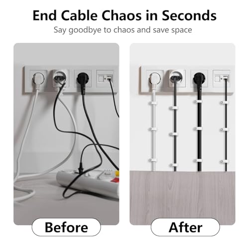 Jadaol Cable Clips 100Pcs 8mm Nail in Clips for Round Ethernet Cables Wall Clips Cable Tacks Electrical Wire TV Cable Speaker Wire Coax Clips Cable Nails for Cords Cat5/Cat5e/Cat6/Cat7 RJ45 Cord Clips - size: 8mm
