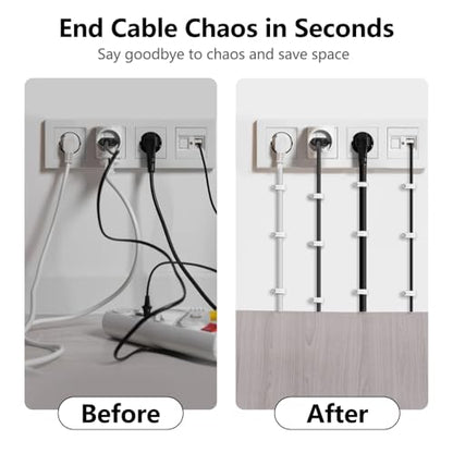 Jadaol Cable Clips 100Pcs 10mm Nail in Clips for Round Ethernet Cables Wall Clips Cable Tacks Electrical Wire TV Cable Speaker Wire Coax Clips Cable Nails for Cord Cat5/Cat5e/Cat6/Cat7 RJ45 Cord Clips - size: 10mm