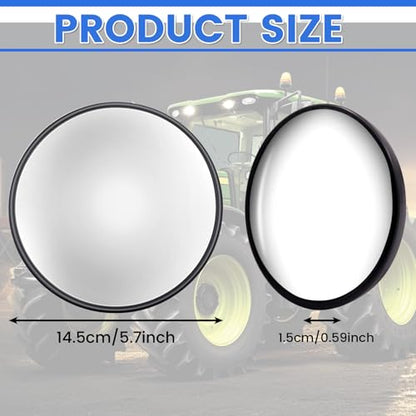 Convex Mirror for Truck with Bracket, Truck Blind Spot Mirrors Universal 360° Adjustable Round Spot Mirrors for Trucks Off-road Replacement (1Pcs, 6.7inch)