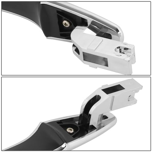 Auto Dynasty [Non Smart Entry] Factory Style Front Exterior Car Door Handle Cover with Keyhole Compatible with Nissan Altima Pathfinder 2013-2019, Driver Left Side, Chrome Black